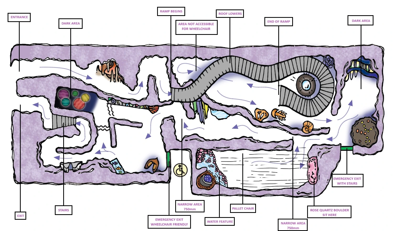 Map of the Crystal Caves